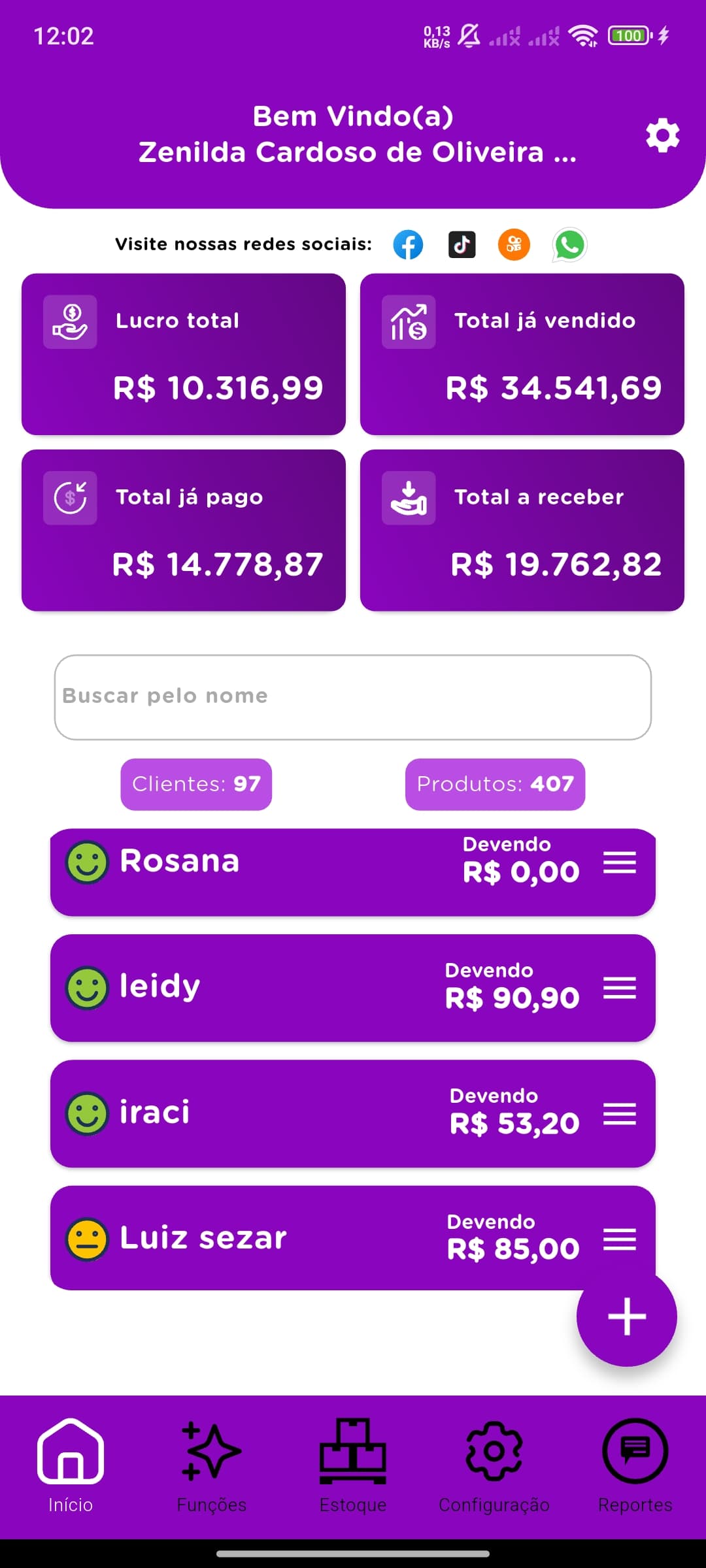 App Minhas Vendas Screenshot
